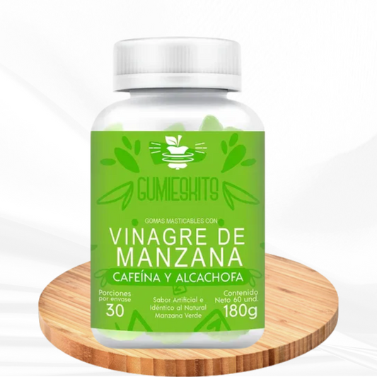GOMAS VINAGRE DE MANZANA CAFEINA & ALCACHOFA